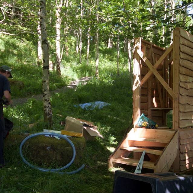 Building toilet for Morvern Community Woodland